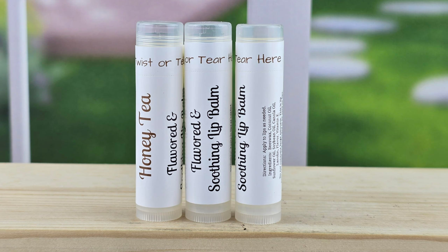 TSA Handmade Sweet Honey Tea Flavored Lip Balm with Beeswax, Vitamin E, Canola, Soybean, Coconut, Sunflower Oils for Women, Men, Teens, Tweens (3) Beauty and Personal Care The Scented Angels