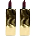 Stephanie Imports Set of 2 Rectangular Vintage Lipstick Cases With Glass Mirror (Gold Wave) Beauty & Personal Care Stephanie Imports