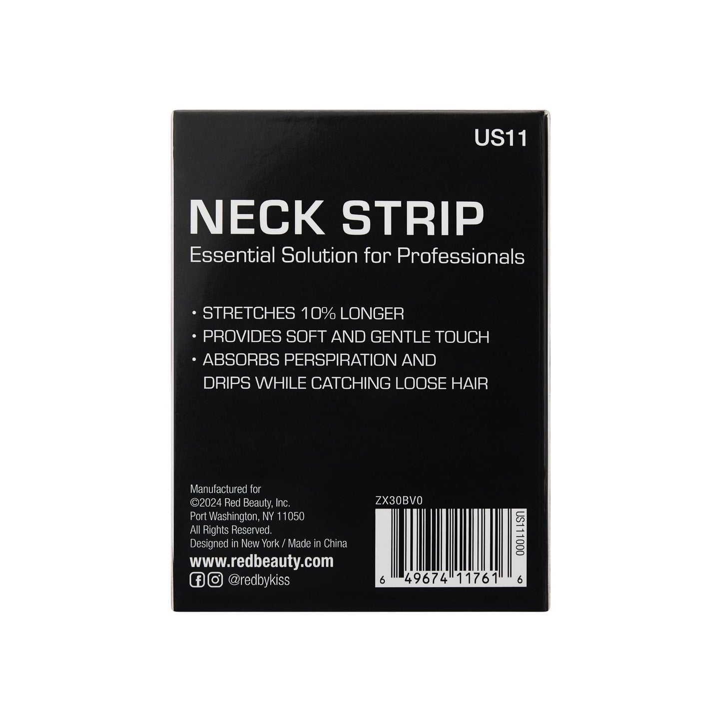 Red by Kiss Premium Barber Neck Strips, Soft, Absorbent, Disposable Neck Strips for Hair Cutting, Barber Shop Supplies, Anti-Slip, Secure Fit Beauty and Personal Care Red by Kiss