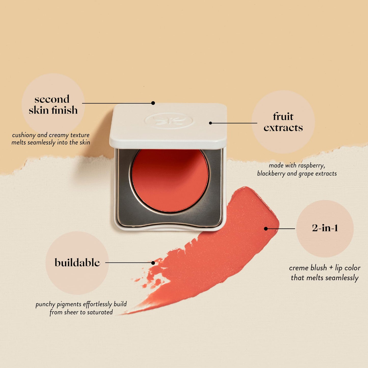 Honest Beauty 2-in-1 Creme Cheek Blush + Lip Color | EWG Verified, Vegan + Cruelty Free | Lush Lilac, .1 oz Beauty & Personal Care Honest Beauty