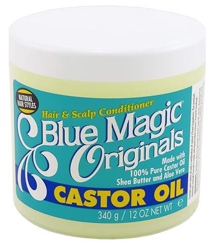 Blue Magic Castor Oil Hair & Scalp Conditioner 12 Ounce Jar (Pack of 6) Beauty & Personal Care Blue Magic