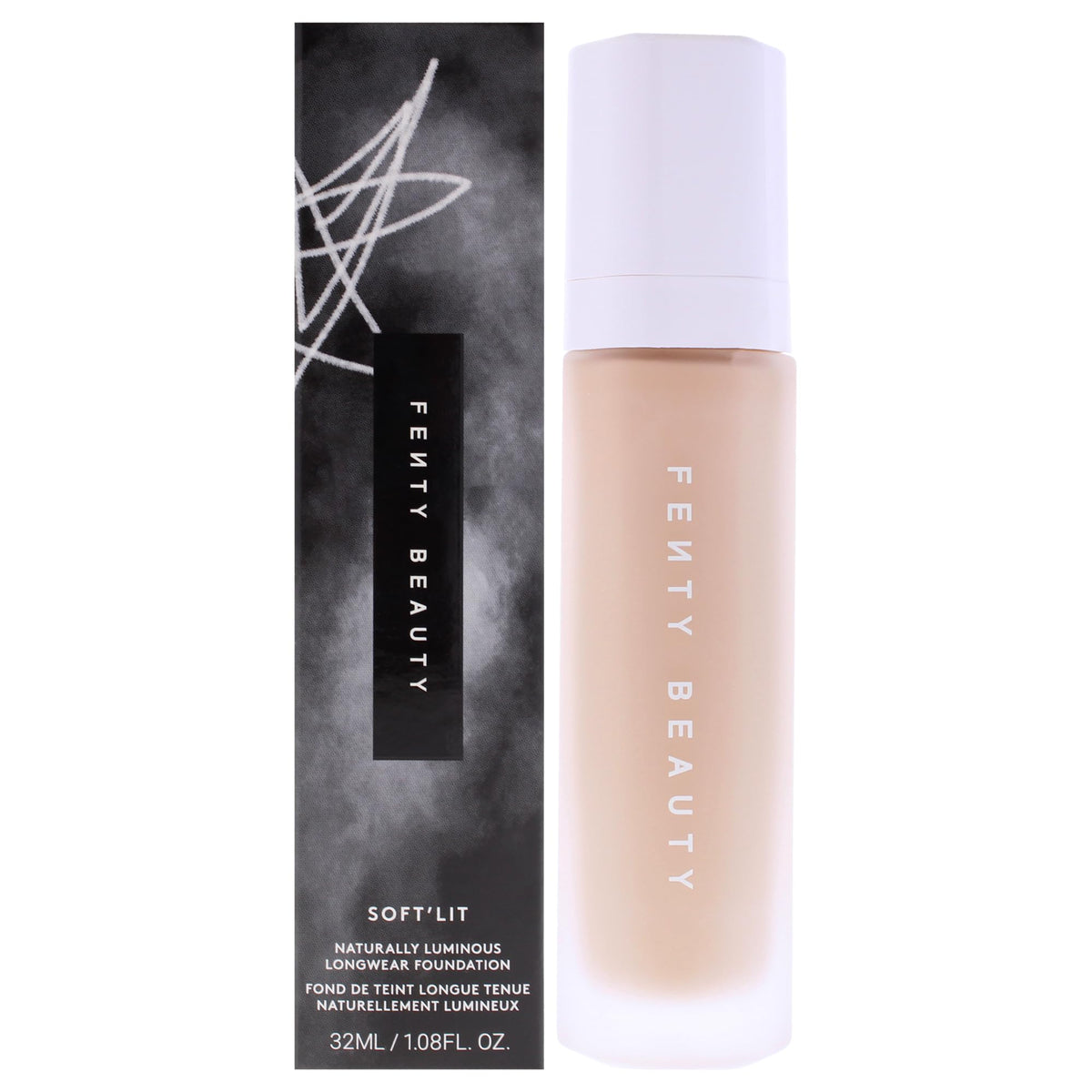 Soft Lit Naturally Luminous Longwear Foundation - 210 Light Medium Neutral by Fenty Beauty for Women - 1.08 oz Foundation