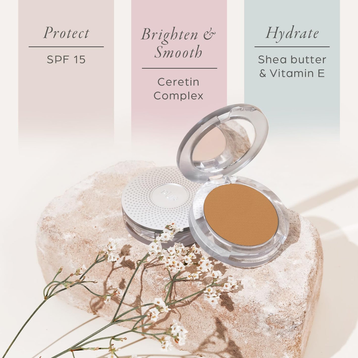 PUR Beauty 4-in-1 Pressed Mineral Makeup Powder Foundation with SPF 15 - Concealer & Finishing Compact Pressed Powder for Face - Buildable Medium Beauty & Personal Care PÜR MINERALS