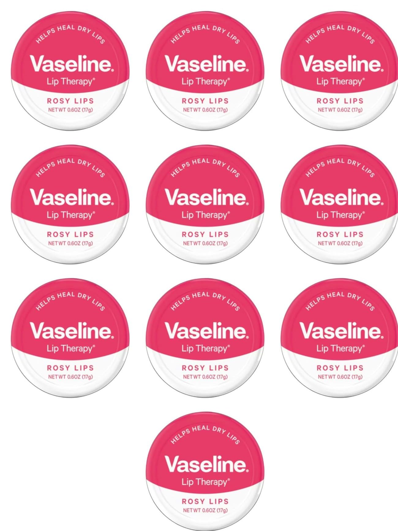 Vaseline Lip Therapy Lip Balm, Rosy Lips 0.6 oz (Pack of 10) Beauty and Personal Care Vaseline