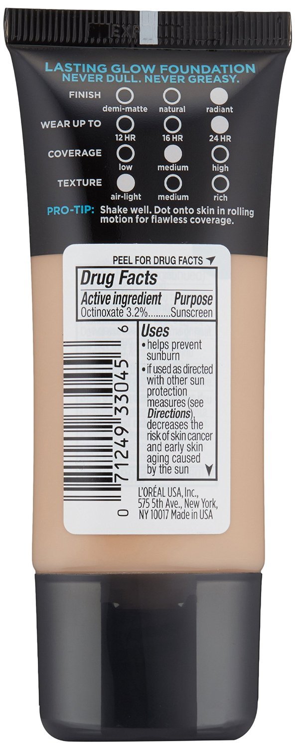 L'Oréal Paris Infallible Pro-Glow Foundation, Natural Buff, 1 fl. oz.