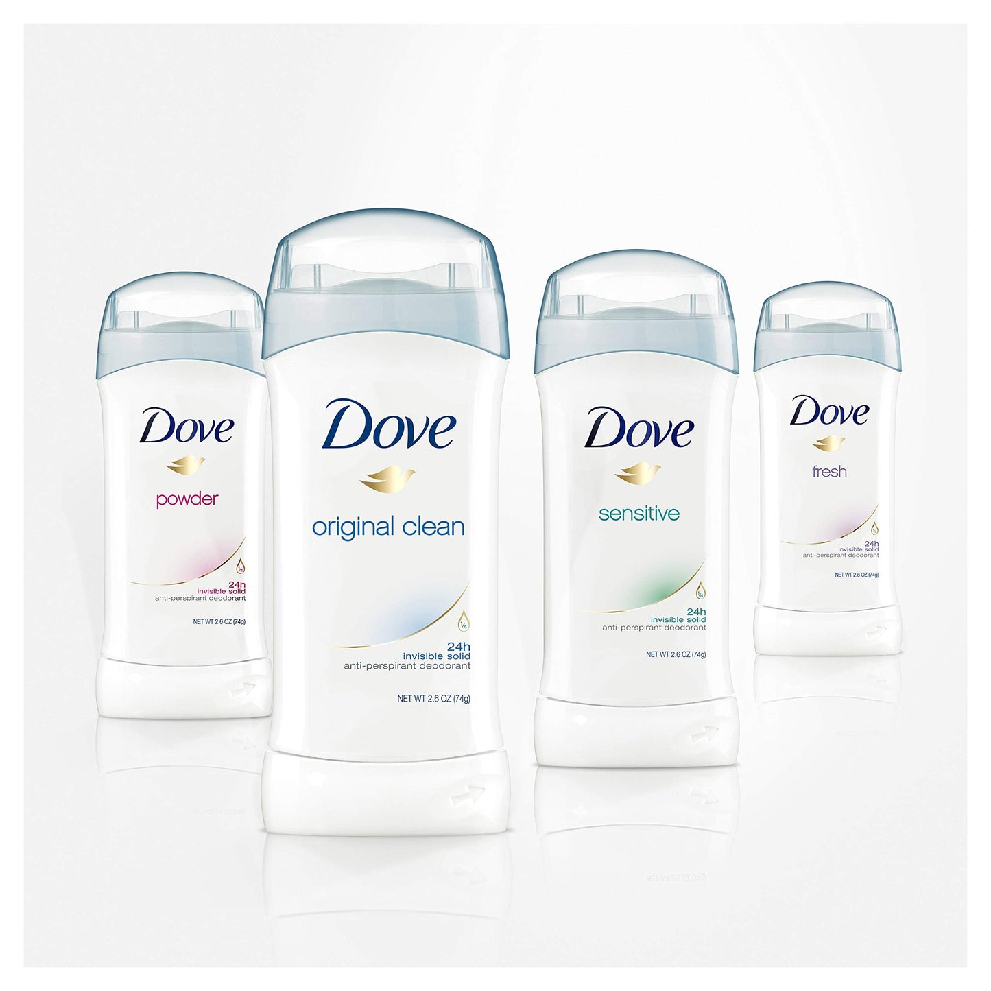 Dove Invisible Solid Deodorant, Original Clean - 2.6 oz - 4 pk Beauty and Personal Care Dove