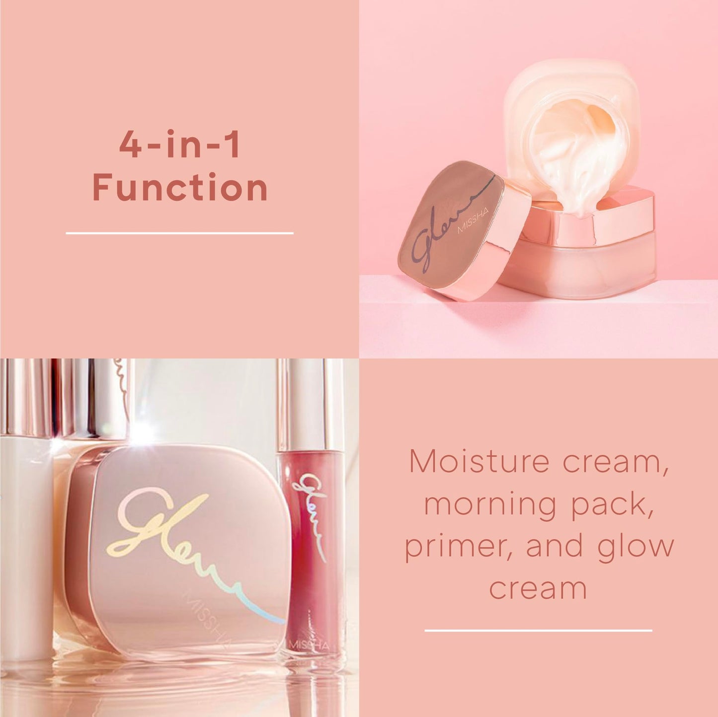 MISSHA Glow Skin Balm 1.69 fl oz/ 50ml 4-in-1 Primer, Moisturizing Cream, Morning Pack, Luminizing Cream for a Flawless Natural Glow, Glass Skin Beauty & Personal Care MISSHA