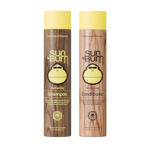 Sun Bum Sun Bum Revitalizing Shampoo and Conditioner Vegan and Cruelty Free Hydrating, Moisturizing and Shine Enhancing Hair Wash 10 Ounce Each Beauty & Personal Care Sun Bum
