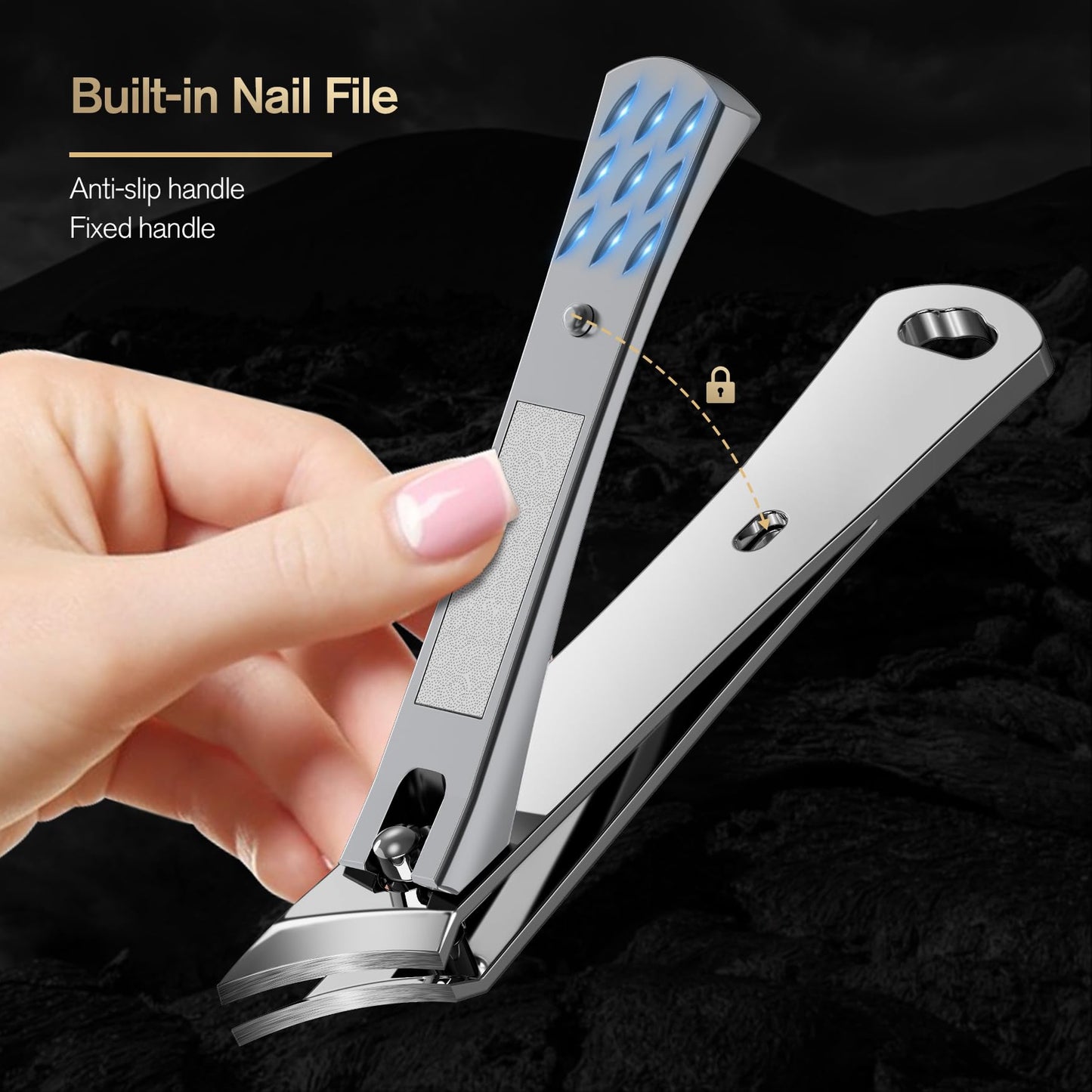 FERYES Ingrown Nail Clipper - Slant Curved Blade Nail Clipper for Thick Toenails and Ingrown Nails, Podiatrist Toenail Clippers for Seniors and Men Beauty and Personal Care FERYES