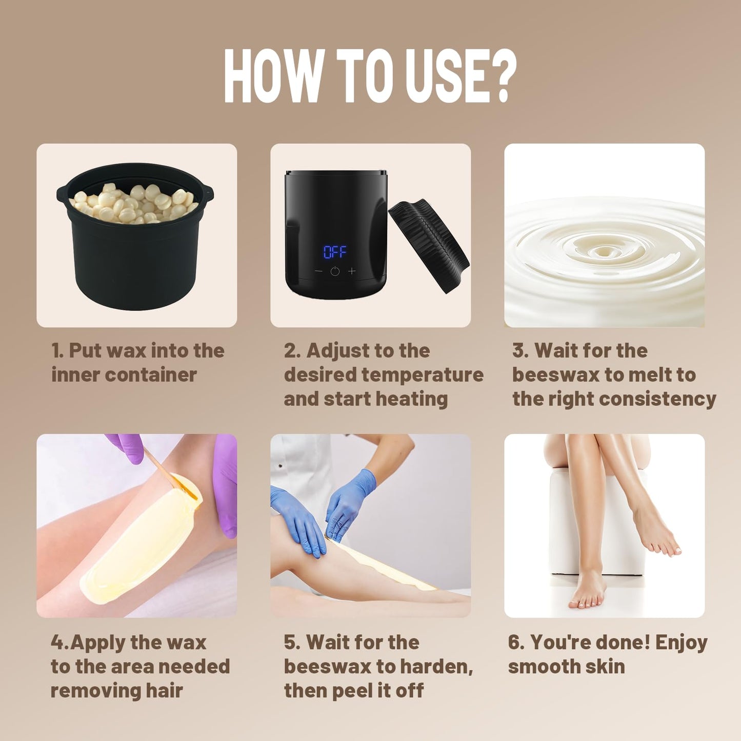 Digital Wax Warmer with Touch Screen Temperature Control, Wax Machine for Hair Removal, Wax Warmer Pot for Face, Armpit, Eyebrow, Brazilian Bikini Beauty and Personal Care Wokyo