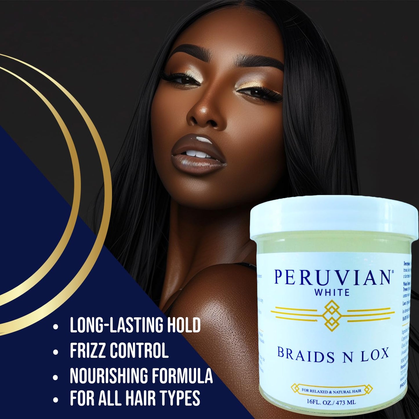 Peruvian white Braids N Lox Gel - Smooths Edges,Locks in Style Beauty & Personal Care Peruvian white