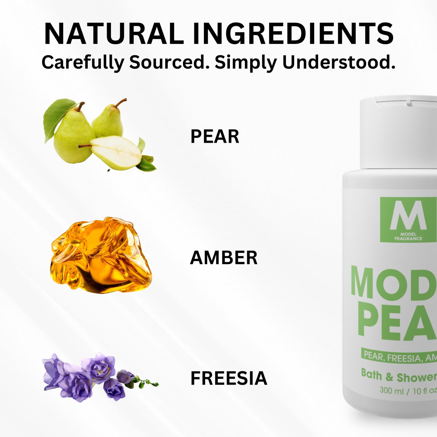 MODELFRAGRANCE Model Pear Gourmand Body Gel | Pear, Amber, and Freesia Scented | Hydrating, Nourishing, and Refreshing Shower Gel | Scented Spa Beauty & Personal Care MODELFRAGRANCE