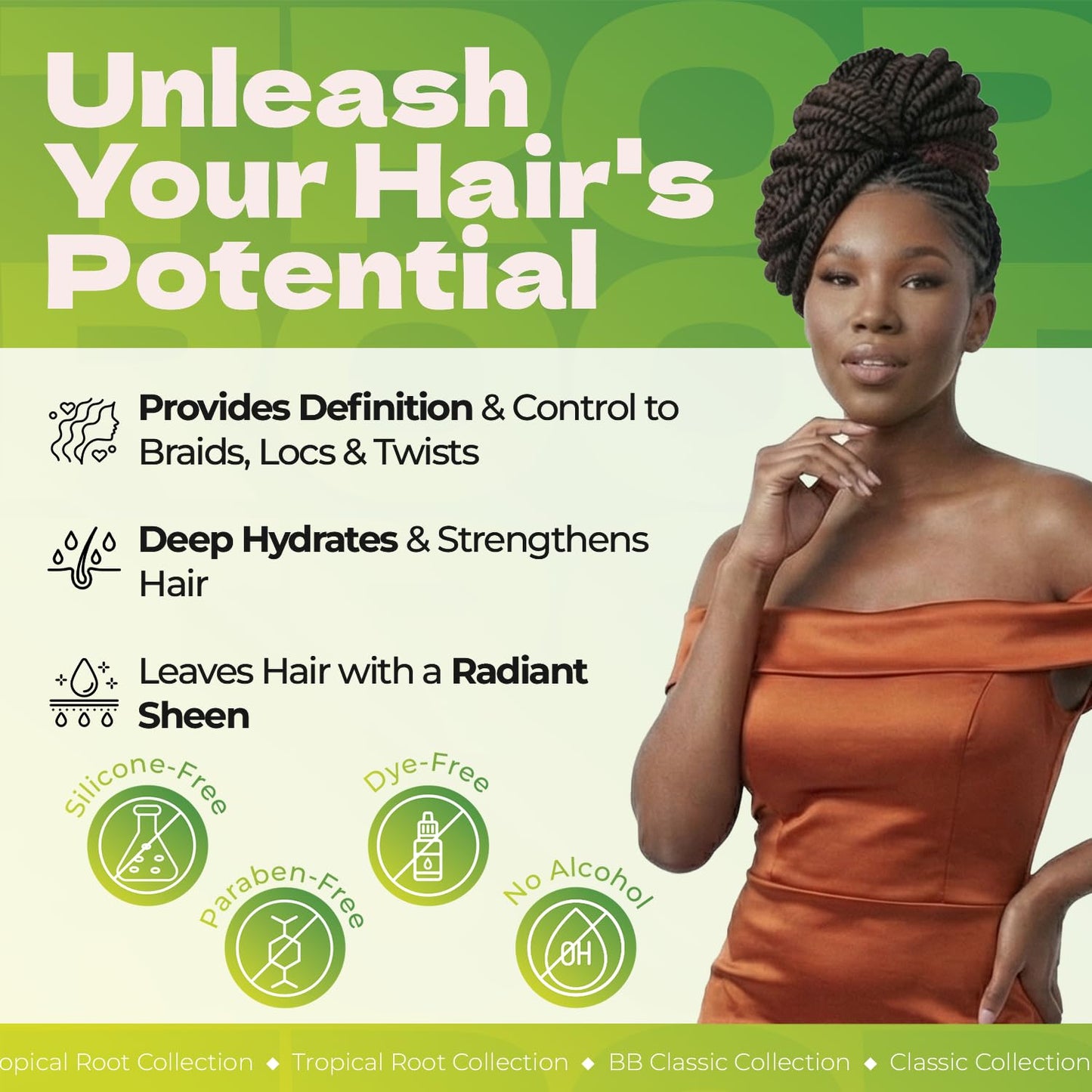 Bronner Bros Tropical Roots Twist Cream - Styling & Twisting Cream for Natural Hair, Braids, Locs & Twists - Seals Ends, Soft Hold, No Flaking & No Beauty & Personal Care Bronner Bros