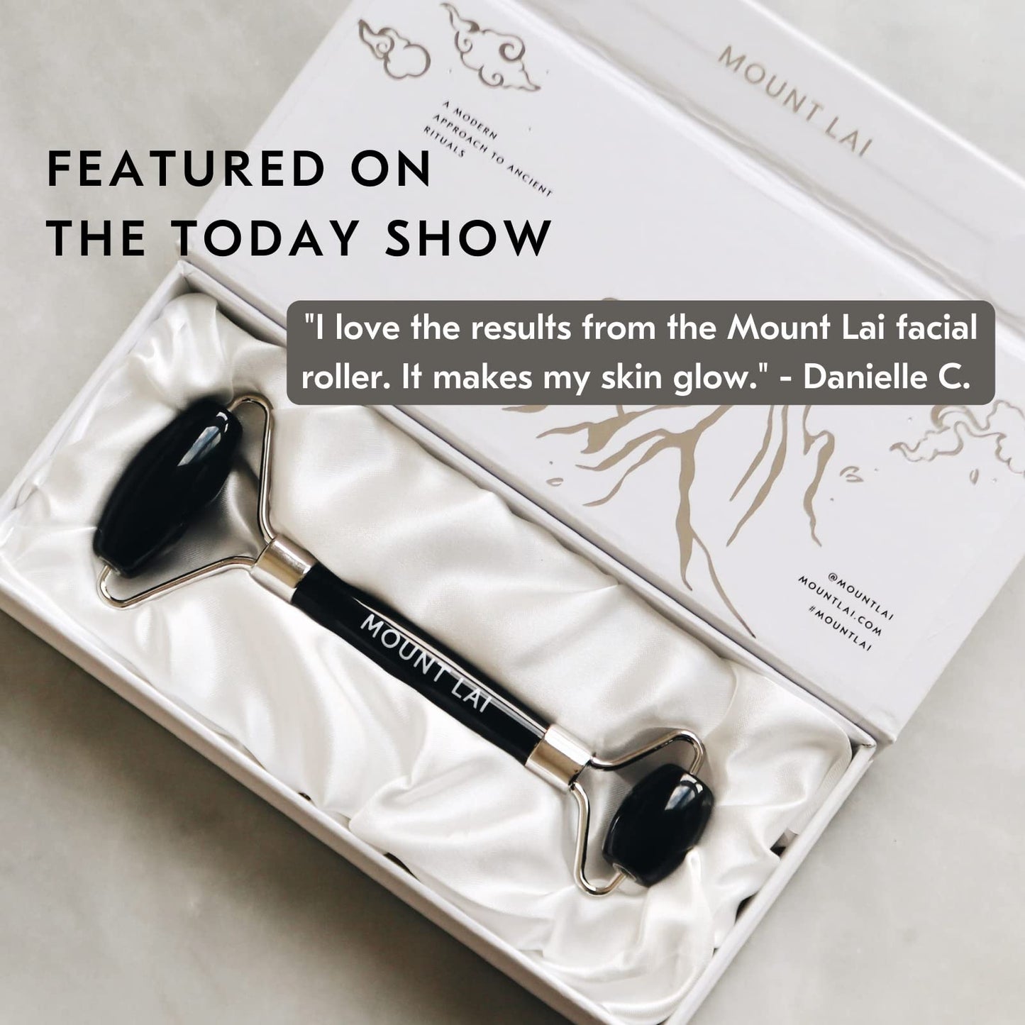Mount Lai Warming Black Obsidian Facial Roller - The Stone of Clarity, Detoxifying Face Roller Tool for Purified Skin, Relaxation & Improved Beauty & Personal Care Mount Lai