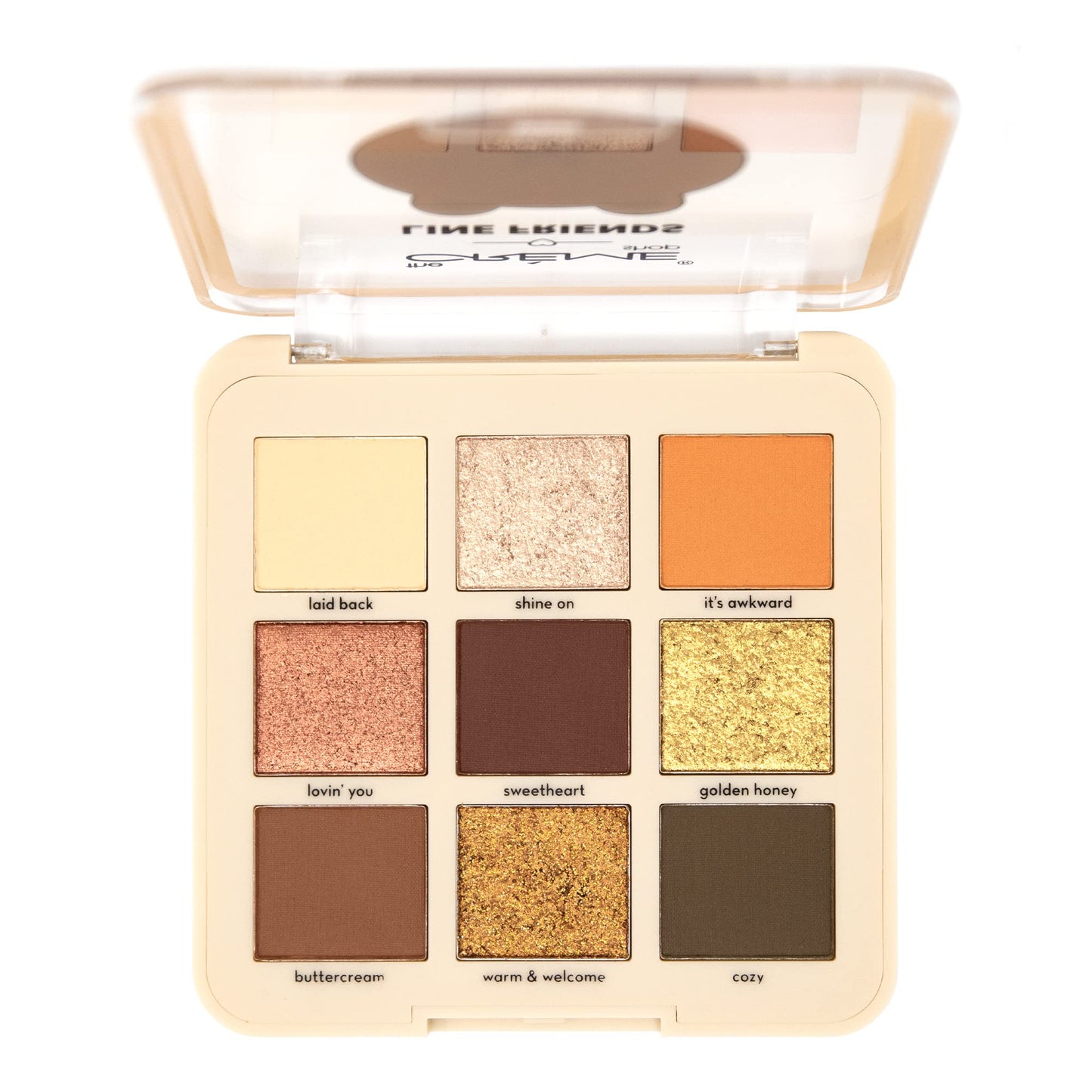 The Crème Shop | LINE FRIENDS - BROWN’S WARM & TOASTY Eyeshadow Palette | 9 Golden Multi-Finish Shades Beauty & Personal Care The Crème Shop