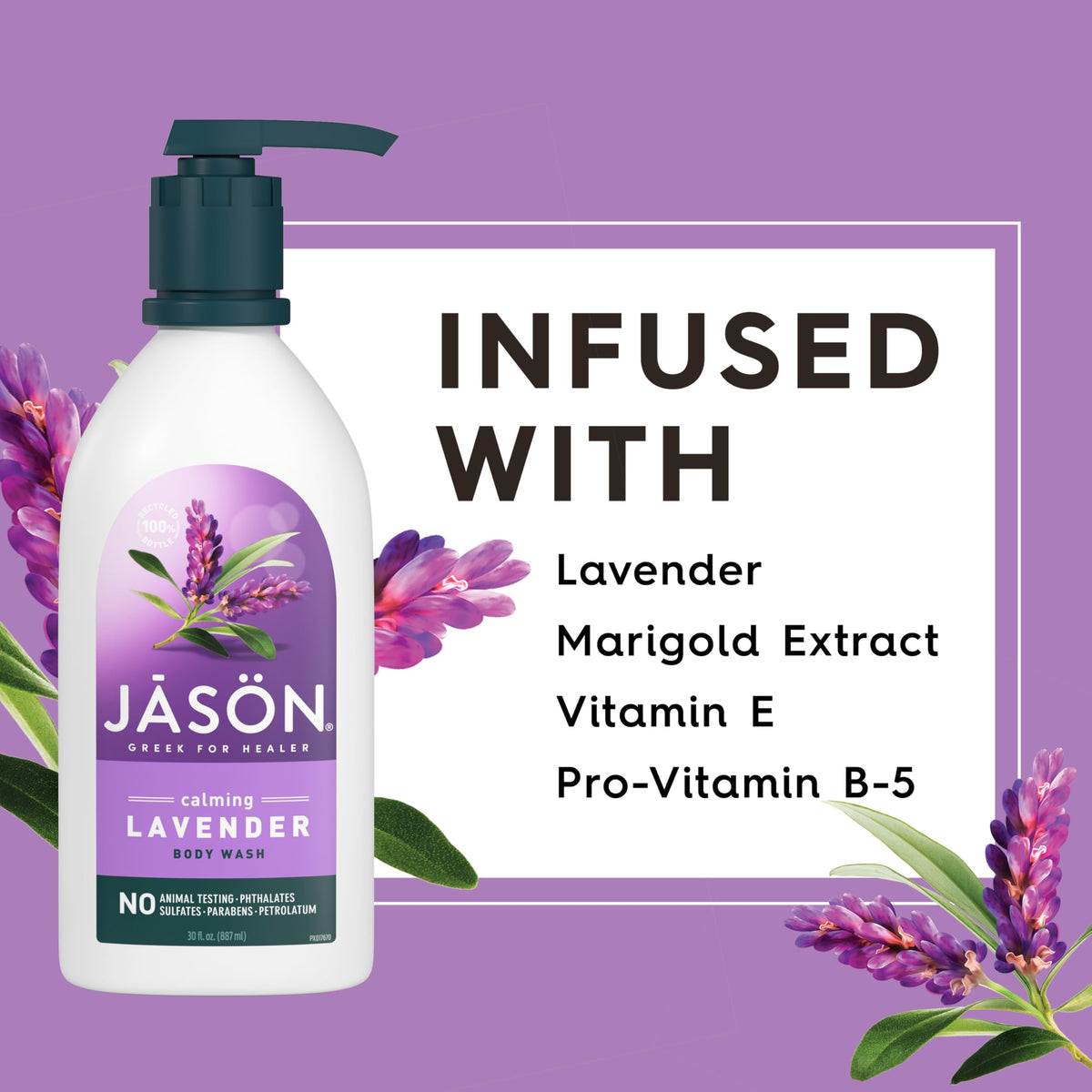 JASON Lavender Calming Body Wash, For a Gentle Feeling Clean, 30 Fluid Ounces Beauty & Personal Care JASON