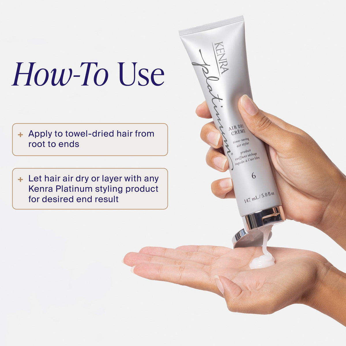 Kenra Professional Platinum Air Dry Crème 6 | Time-Saving Air Styler | Enhances Natural Body | Tames Frizz With Delicate Hold | Natural, Product Free