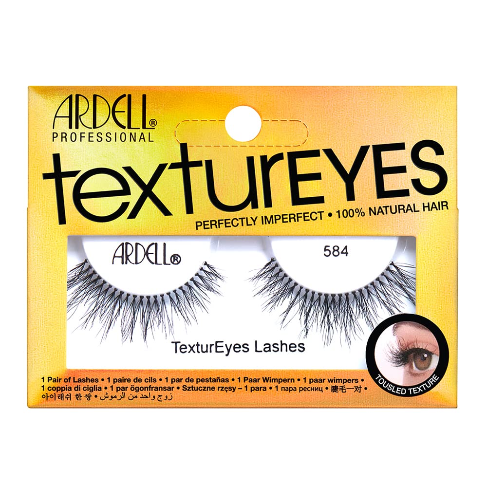 Ardell TextureEyes False Lashes 584 - Tousled Texture False Eyelashes, Reusable, Eye-Enhancing Lash Strips, 1 Pair