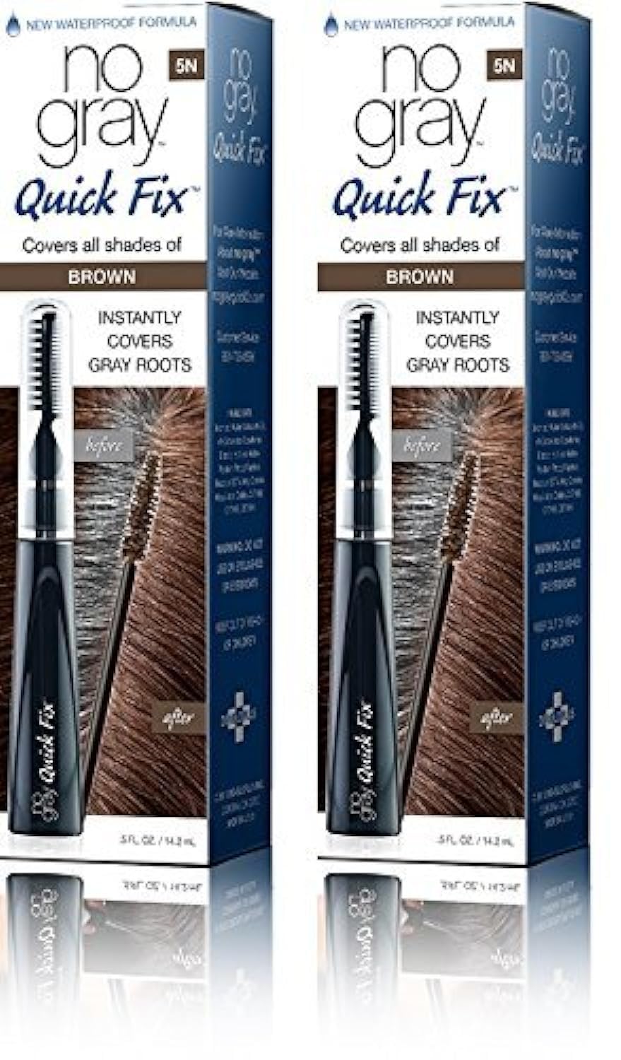 No Gray Quick Fix Instant Touch-Up for Gray Roots (Set of 2, Brown (M. Brown)) Beauty & Personal Care No Gray