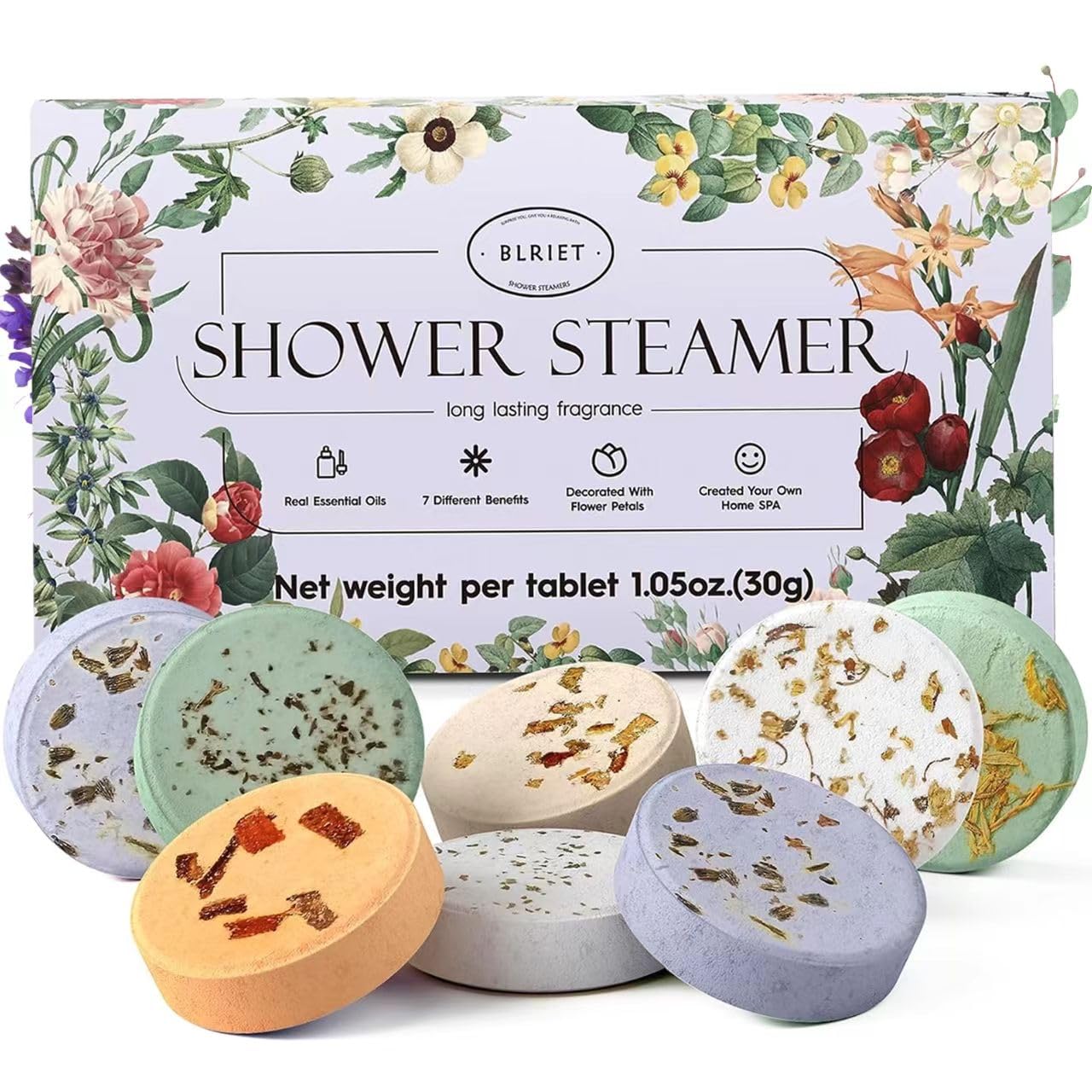 Shower Steamers Aromatherapy Blriet Gifts for Women, Teen Girls, Wife, Her, Mom, Father Days, Daughter, Grandma Basket Stuffers Birthday Gifts Beauty and Personal Care BLRIET