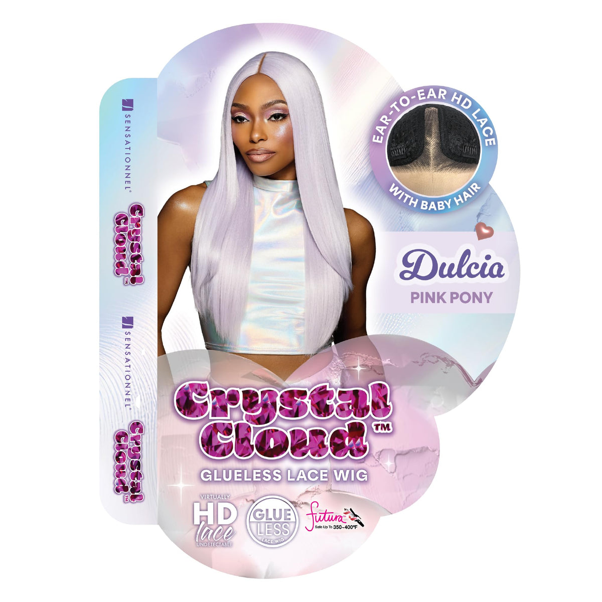 Sensationnel Shearmuse Crystal Cloud LaceWig-Dulcia, PINKPONY