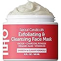 SeoulCeuticals Korean Face Scrub - Exfoliating Face Mask Skincare K Beauty Mask for Glass Skin - Kaolin Clay + Charcoal Cream Exfoliant Mask 2oz Beauty & Personal Care SeoulCeuticals