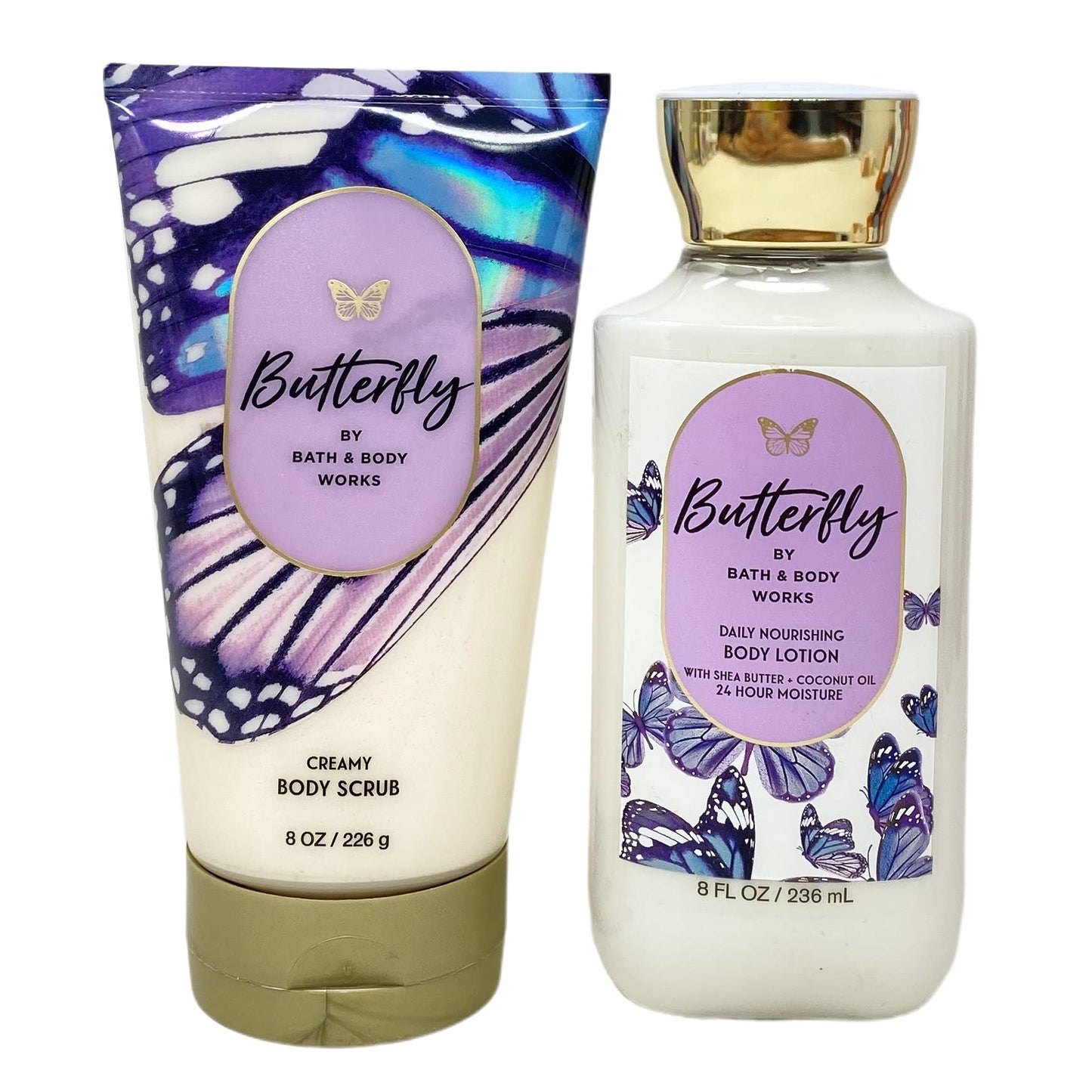Bath & Body Works Butterfly 2 Piece Gift Set - Body Lotion and Creamy Body Scrub Beauty and Personal Care Bath & Body Works
