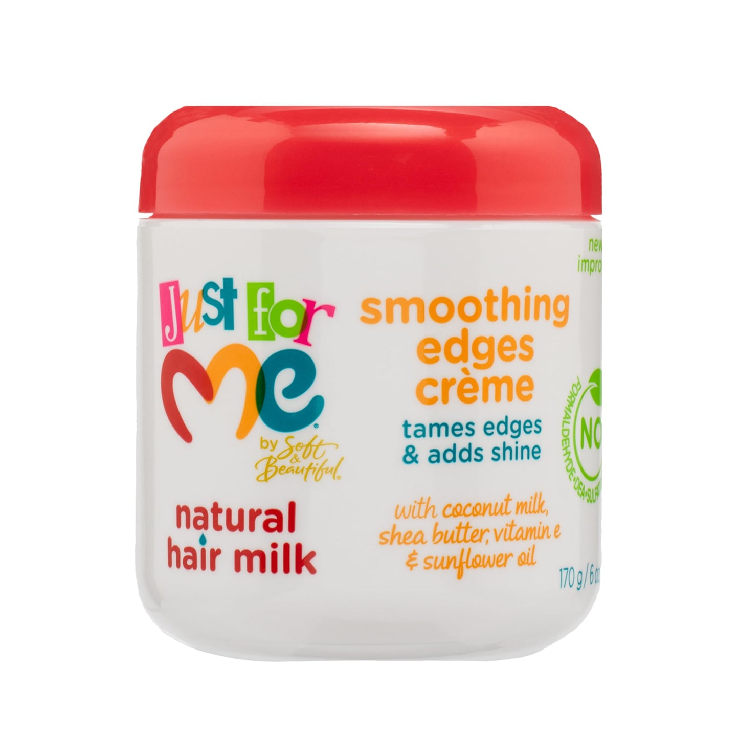 Just For Me Natural Hair Milk Smoothing Edges Creme, Tames Edges & Adds Shine, With Coconut Milk, Shea Butter, Vitamin E & Sunflower Oil, 6 Ounce Beauty & Personal Care Just For Me