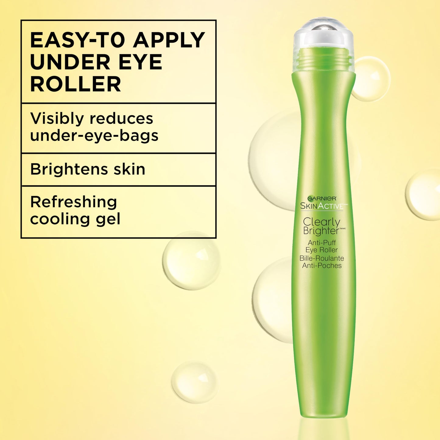 Garnier Clearly Brighter Anti-Puff Eye Roller, 0.5 Fl Oz (15mL), 3 Count (Packaging May Vary) Beauty and Personal Care Garnier