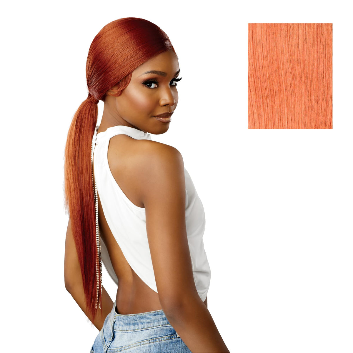 Sensationnel Dashly Lace Front Wig-Unit 51, ROSEGOLDCOPPER
