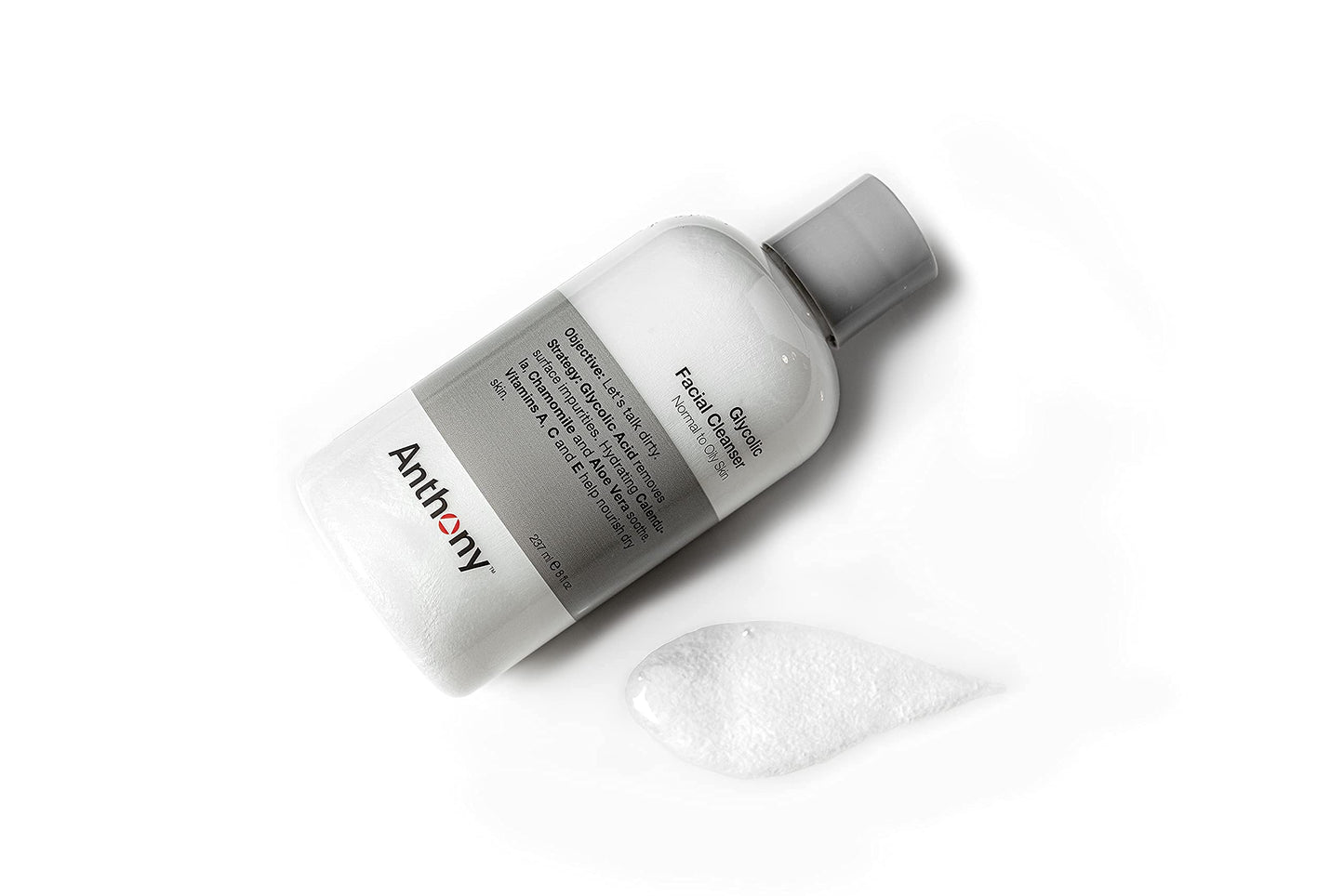 Anthony Glycolic Facial Cleanser for Men, Daily Exfoliating & Hydrating Face Wash, Shave Prep, Non-Foaming, Deep Cleansing, Gentle on Sensitive Skin Beauty & Personal Care Anthony