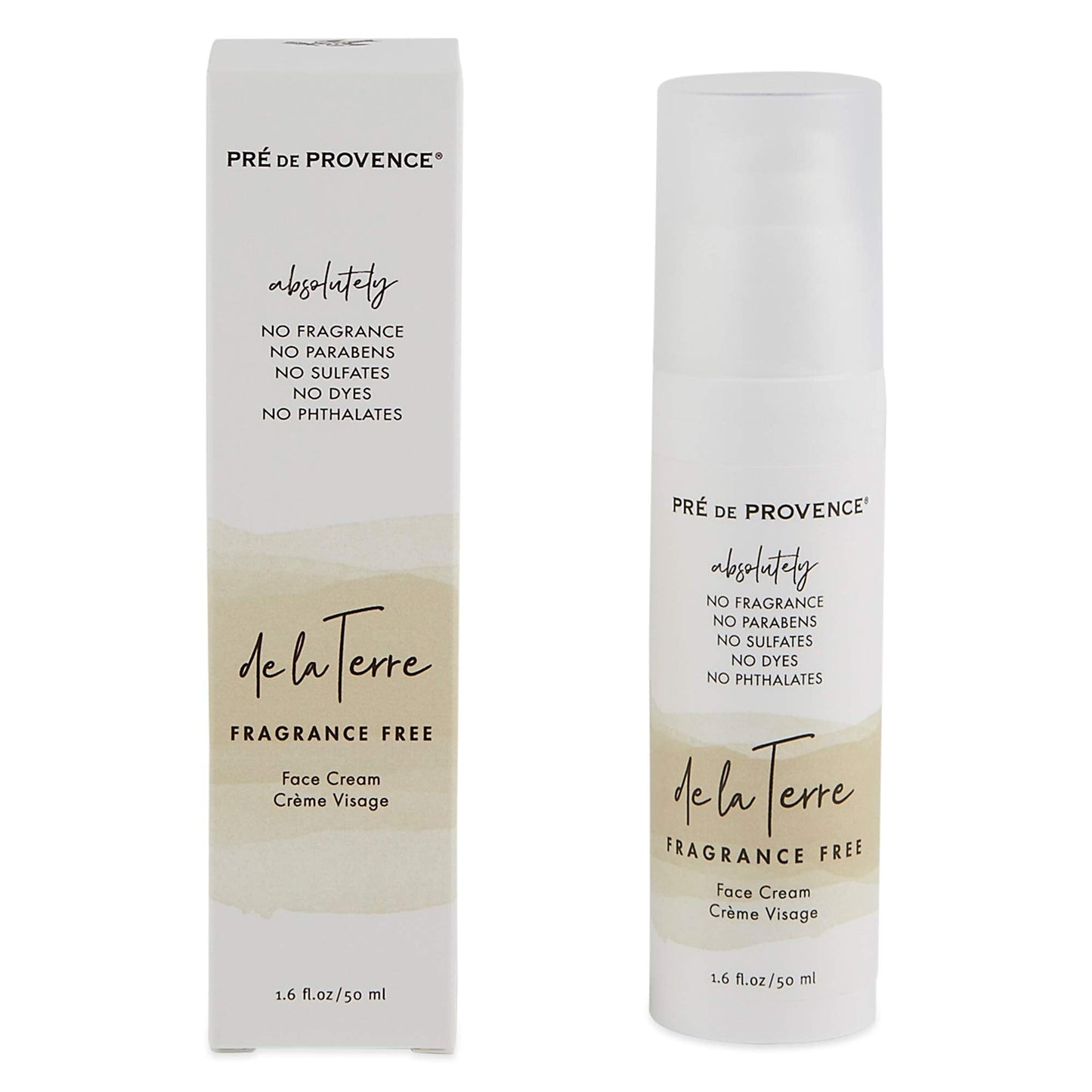 De La Terre All Natural Sensitive Skin Collection Fragrance Free, Moisturizing & Hydrating, Face Cream, 50 ML Beauty & Personal Care De La Terre