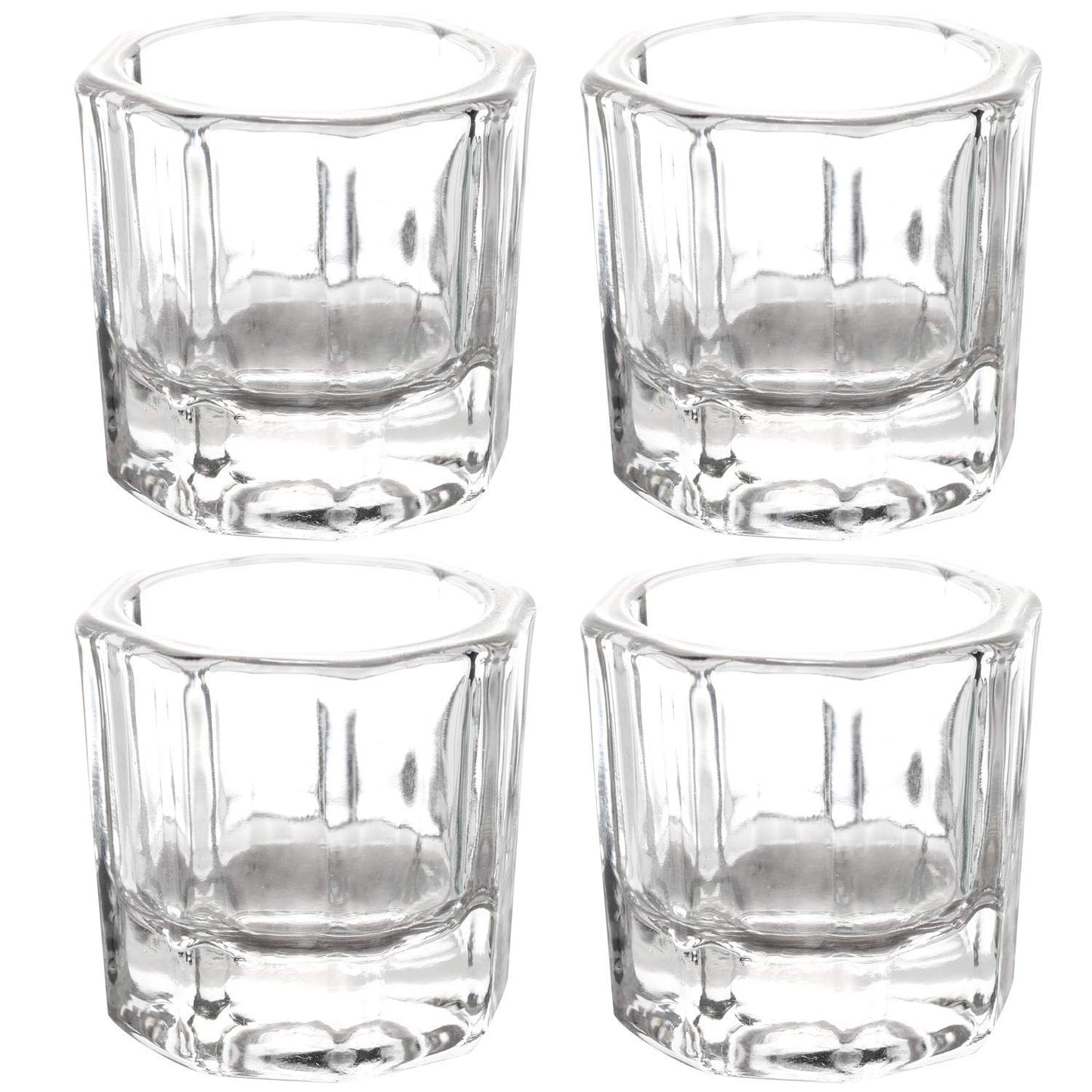 4 Pieces Acrylic Dappen Dish Nail Dapping Dish Nail Powder and Liquid Holder Glass Bowl Crystal Cup Nail Supplies Beauty & Personal Care BTYMS