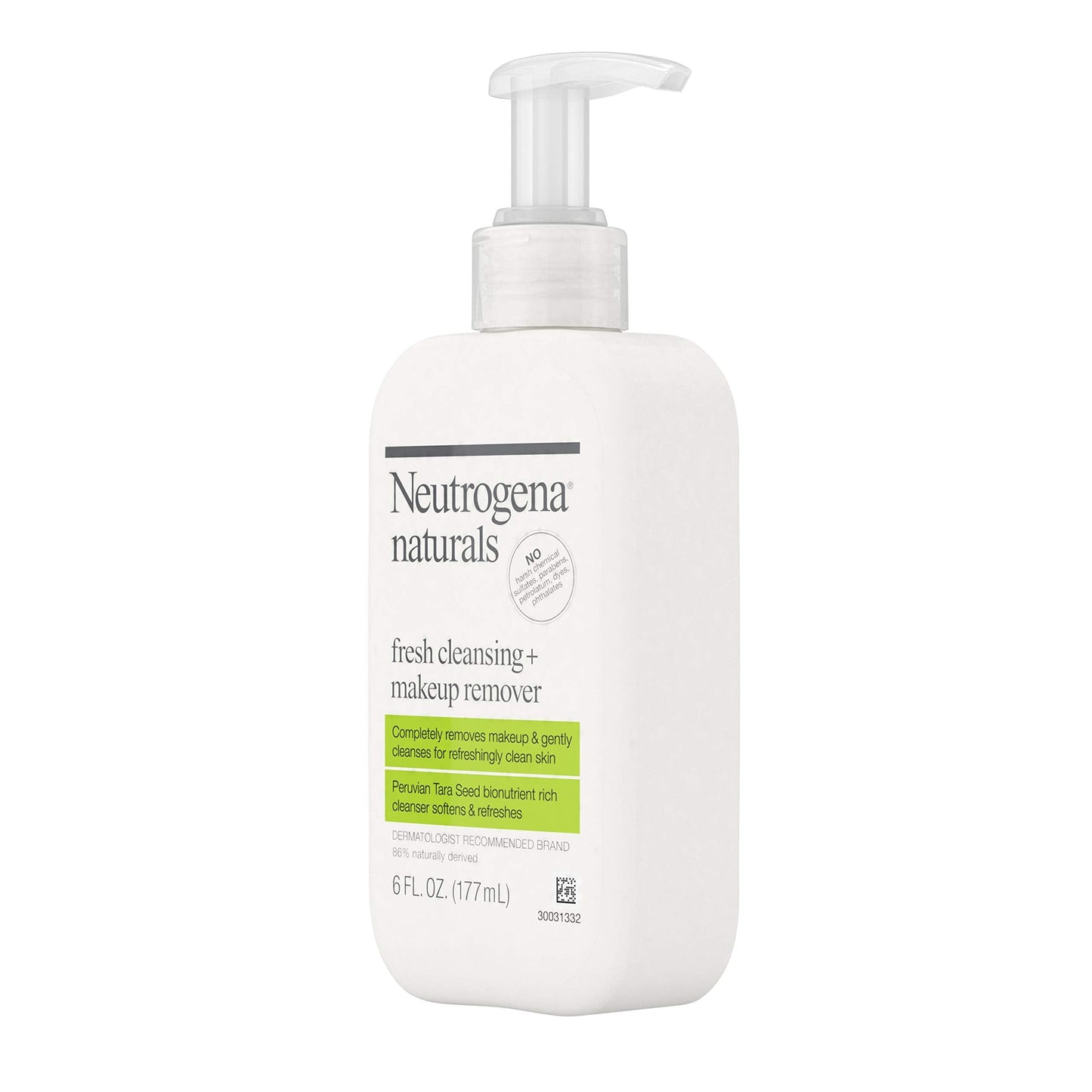 Neutrogena Naturals Fresh Cleansing Daily Face Wash + Makeup Remover with Naturally-Derived Peruvian Tara Seed, Hypoallergenic, Non-Comedogenic Beauty & Personal Care Neutrogena