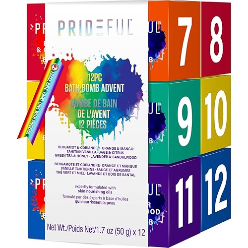 Prideful 12 Pack Bath Fizzers Advent Set (50gm X12) Beauty & Personal Care Prideful