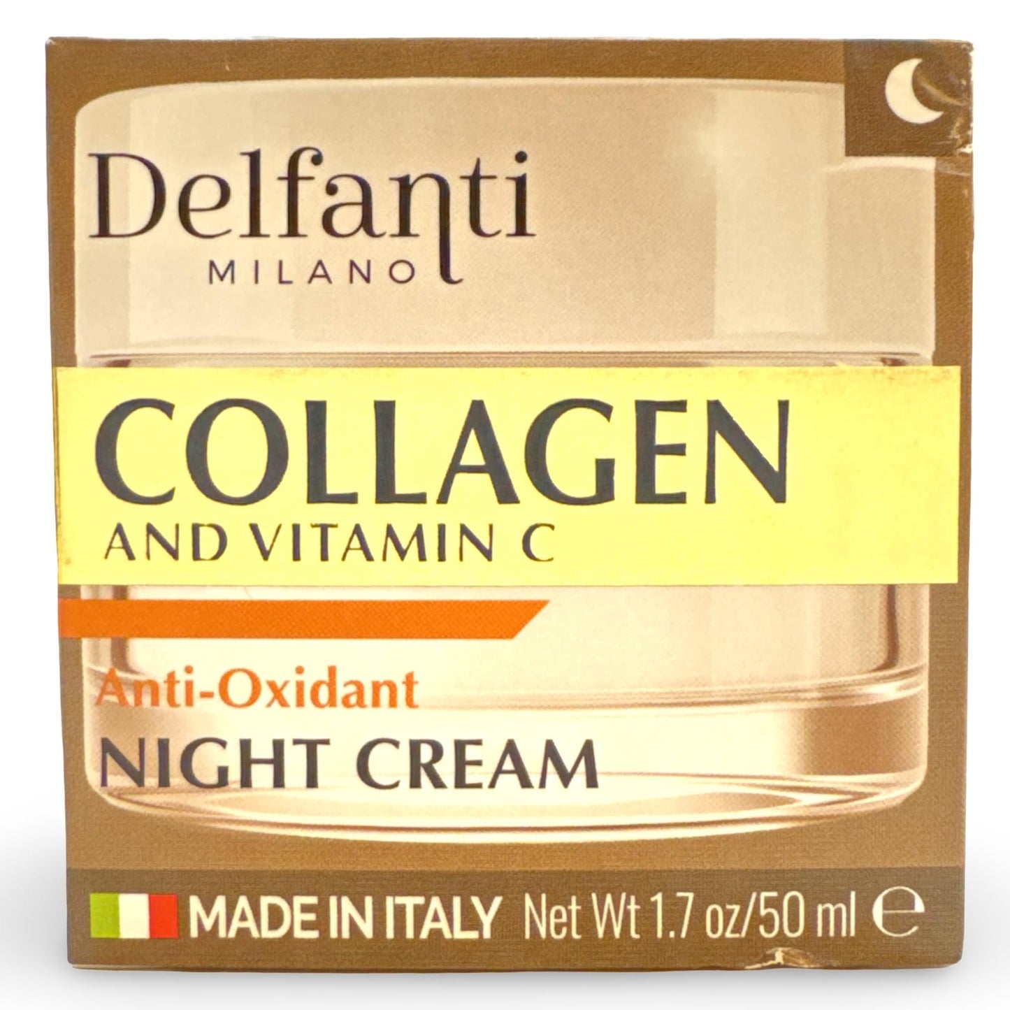Delfanti-Milano Collagen and Vitamin C Antioxidant Night Cream Restorative Face and Neck Moisturizer with Hyaluronic Acid and Retinol Made in Italy Beauty & Personal Care Delfanti-Milano