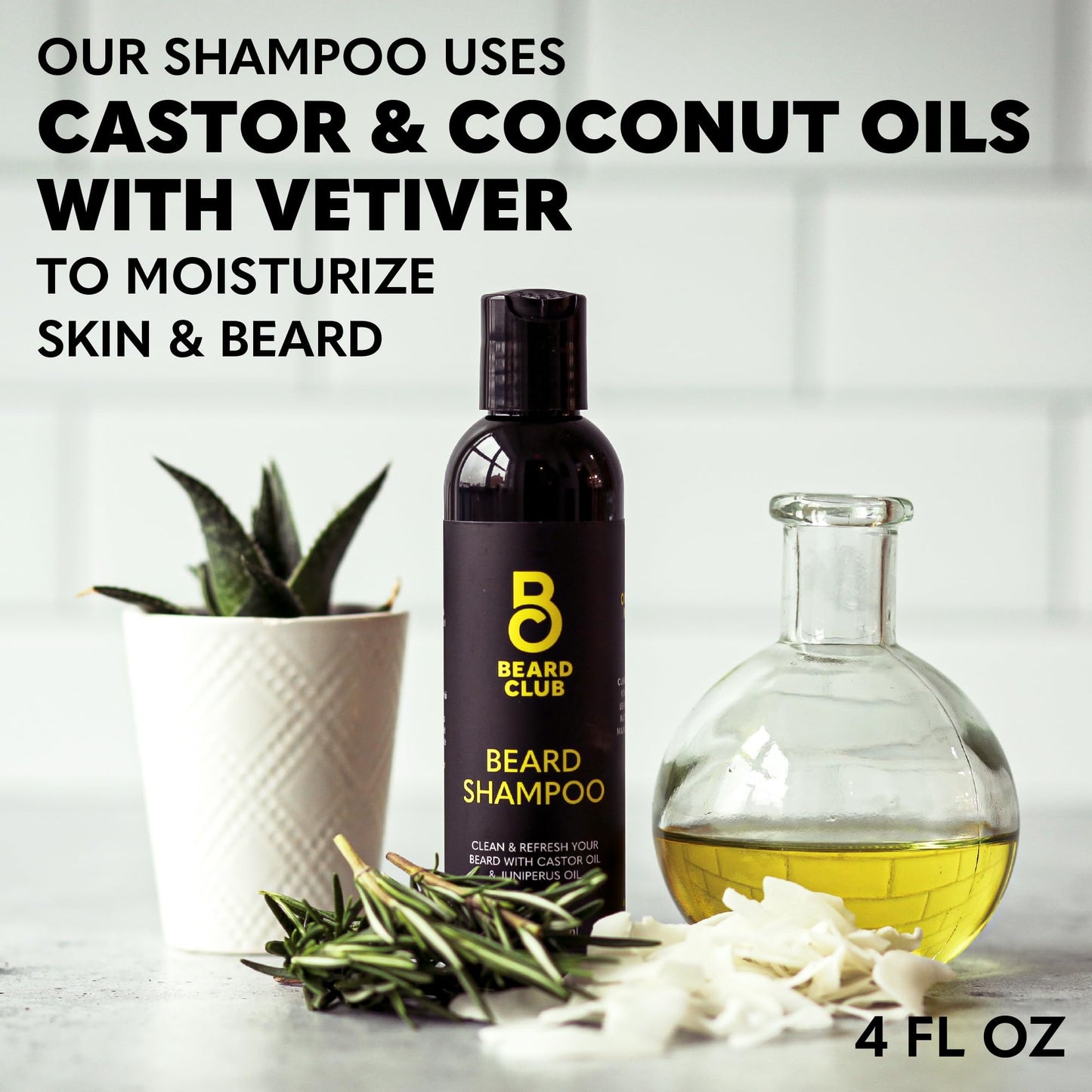 The Beard Club Original Premium Beard Shampoo - Natural & Nourishing Formula for Soft, Clean & Healthy Facial Hair - Gentle on Skin - Sulfate Beauty and Personal Care The Beard Club