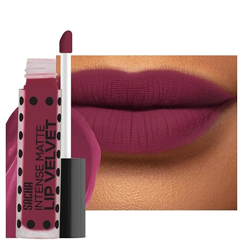 Sacha Cosmetics Intense Matte Lip Velvet Liquid Lipstick, Long-Lasting Velvet Matte Finish, 0.2 fl oz Better Than The Ex Beauty & Personal Care Sacha Cosmetics