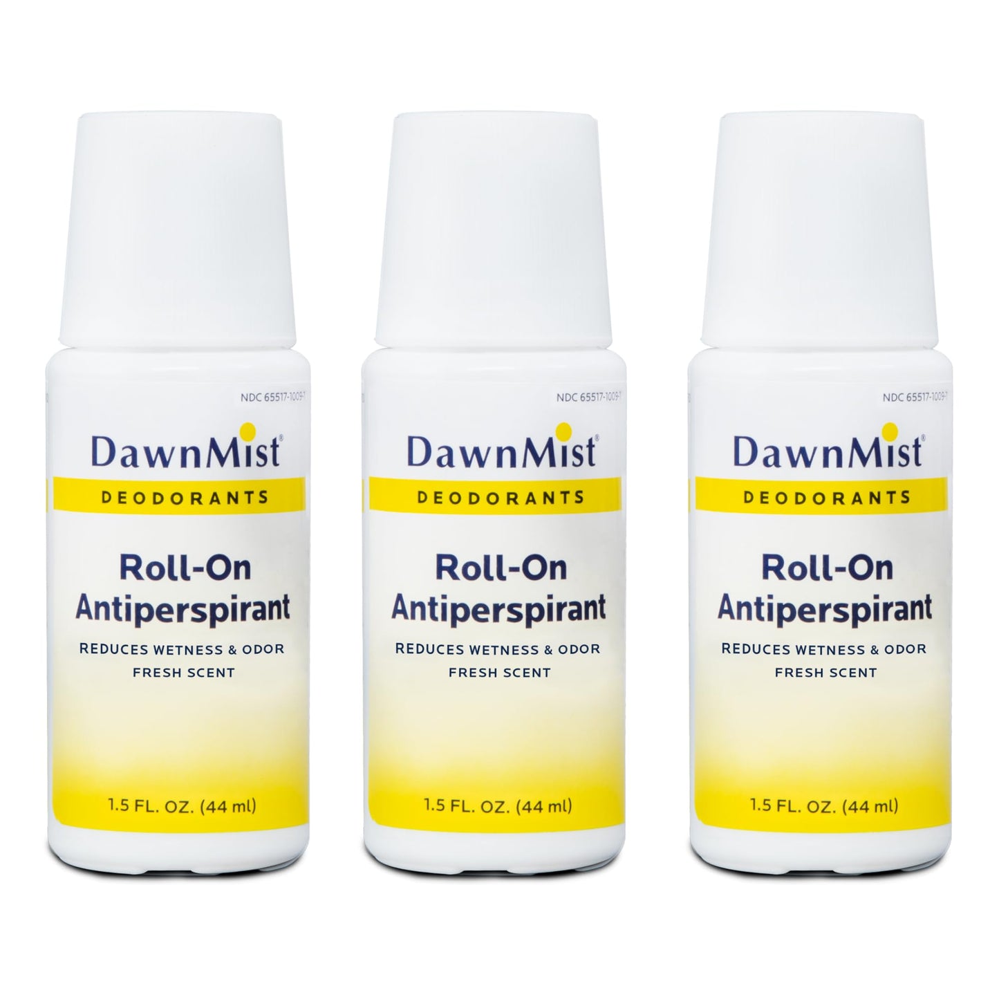 Dukal RD15 DawnMist Roll On Antiperspirant & Deodorant, Fresh Scent, Travel Size, 1.5oz, 3 pack Beauty and Personal Care DawnMist