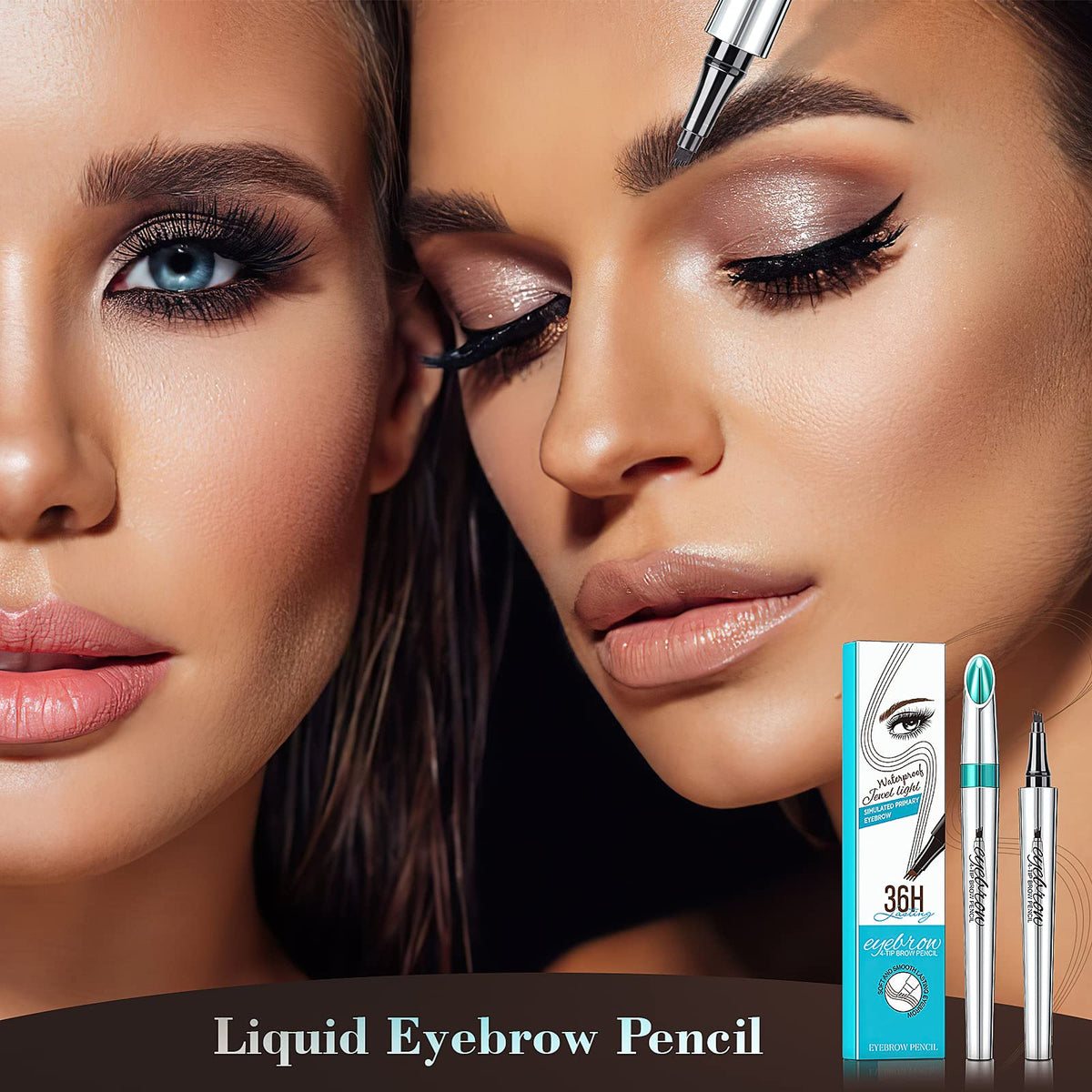 4 Point Brow Pen Lift & Snatch Eyebrow Makeup Long-Lasting Light Brown