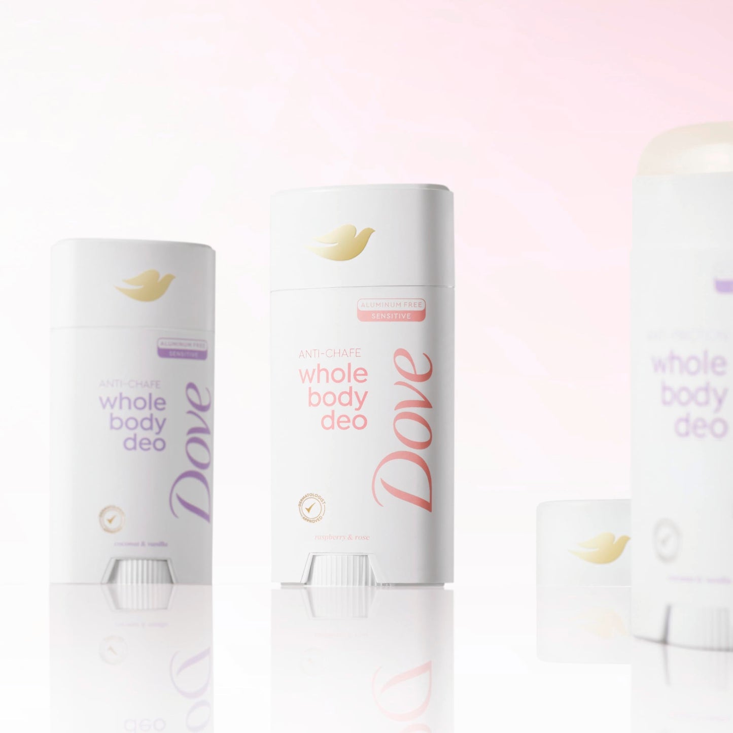 Dove Whole Body Deo Aluminum Free Anti-Chafe Deodorant Stick Raspberry & Rose for 72h Odor Control 2.6 Oz Beauty and Personal Care Dove