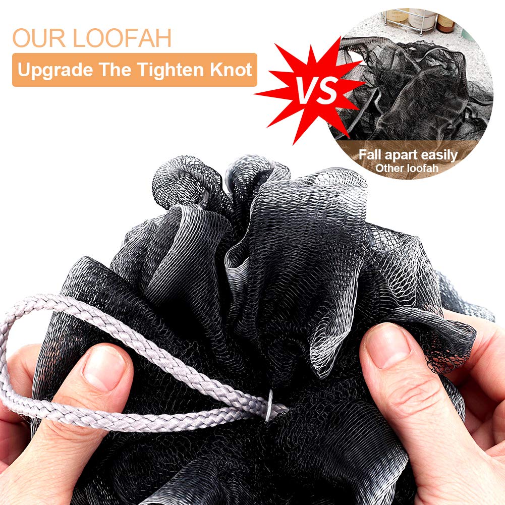 Loofah Bath Sponge, Novosun Soft Shower Sponge Set Extra Large Mesh Pouf Scrubber for Men and Women Exfoliate,Wash Sponge,Cleanse,Soothe Skin Pack Beauty & Personal Care novosun