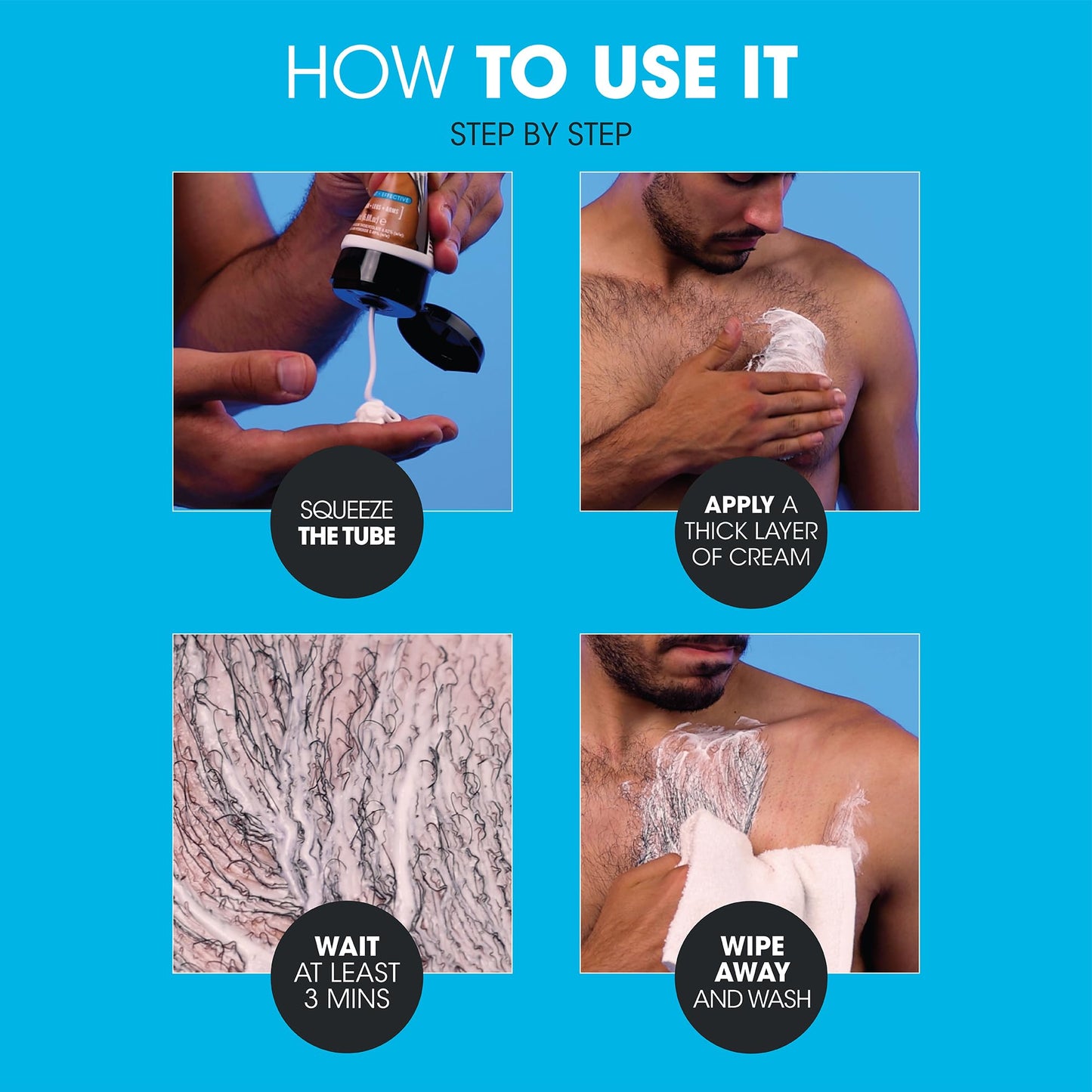 Nad's For Men Hair Removal Cream, Painless Hair Removal For Men, Soothing Depilatory Cream For Unwanted Coarse Male Body Hair, 6.8 Fl Oz Beauty & Personal Care Nad's For Men