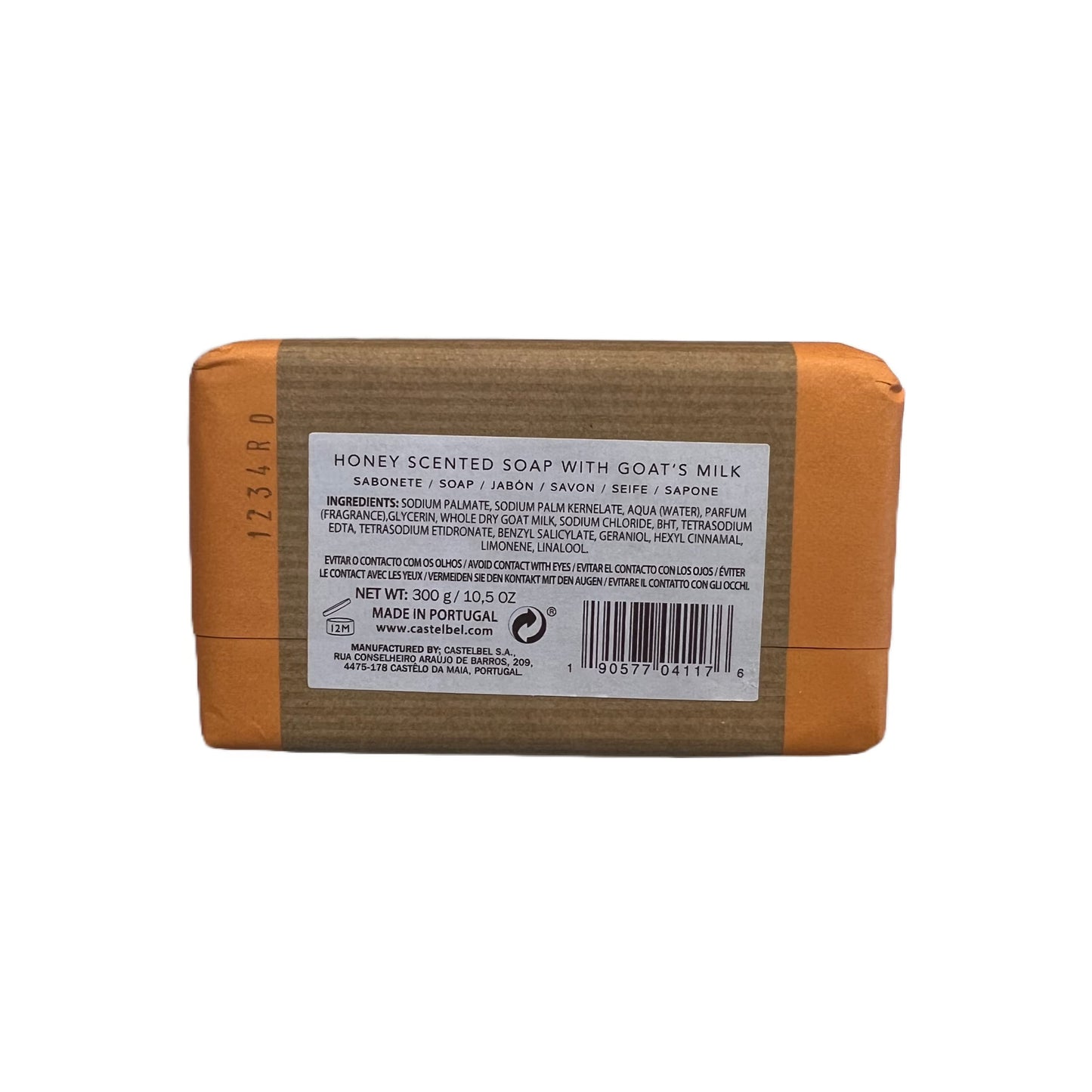 Castelbel Porto Goat's Milk Honey Scented Triple-Milled Soap Bar Beauty & Personal Care Castelbel Porto
