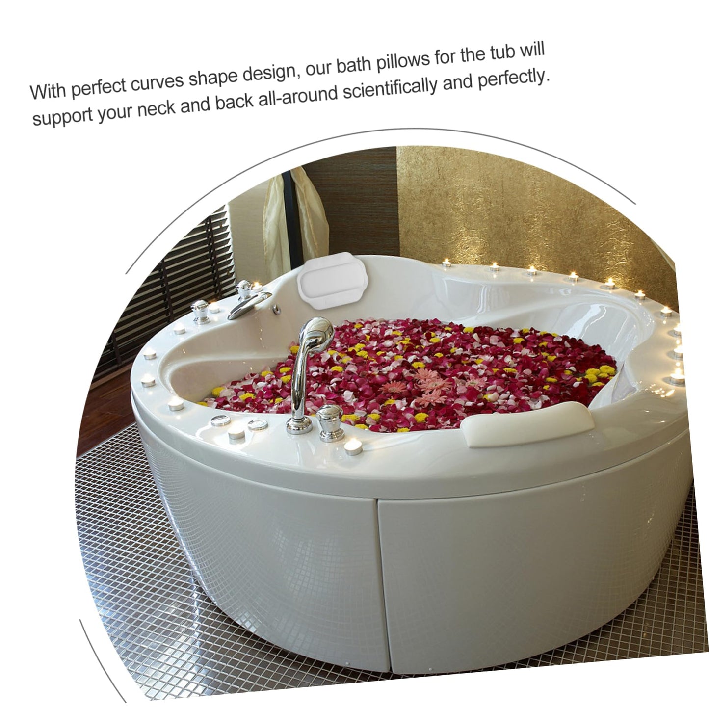 minkissy Bath Pillow Bathtub Pillow Bathing Pillow Tub Head Support Spa Bath Cushions Bath Mat for Tub Non-slip Suction Cups Shower Pillow Tub Beauty and Personal Care minkissy