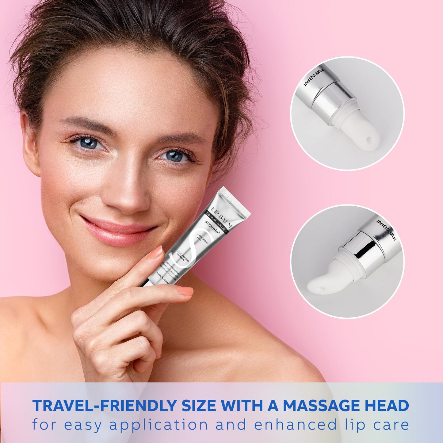 Peptide Lip Treatment Butter Balm: Mini Plumping Gloss Set for Dry Care, With Hyaluronic Acid and Mask Overnight for Glowy Skin, Travel Size Night Beauty & Personal Care suquato