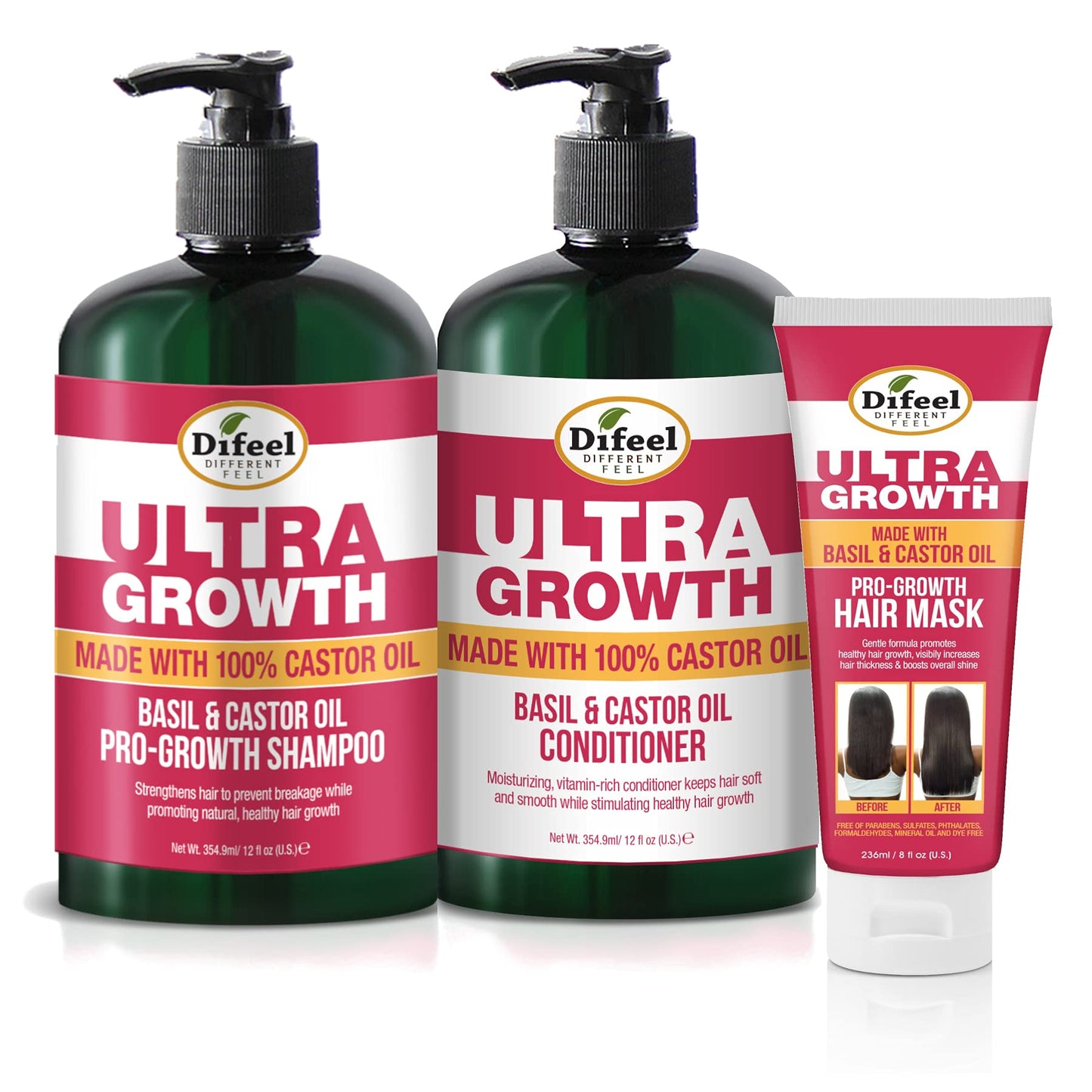 Difeel Ultra Growth Intense Growth Collection - 3-PC Shampoo, Conditioner & Hair Mask Set Beauty & Personal Care Difeel