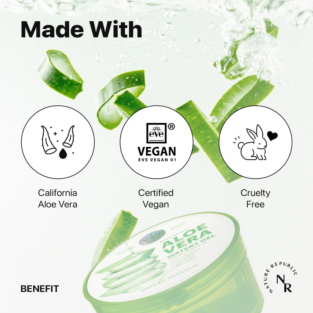Nature Republic MILD & MOISTURE ALOE VERA WATERY GEL (1 PCS) Quick Hydration & Moisturizing,fast absorbing non-sticky texture,korean skin care Beauty & Personal Care Nature Republic