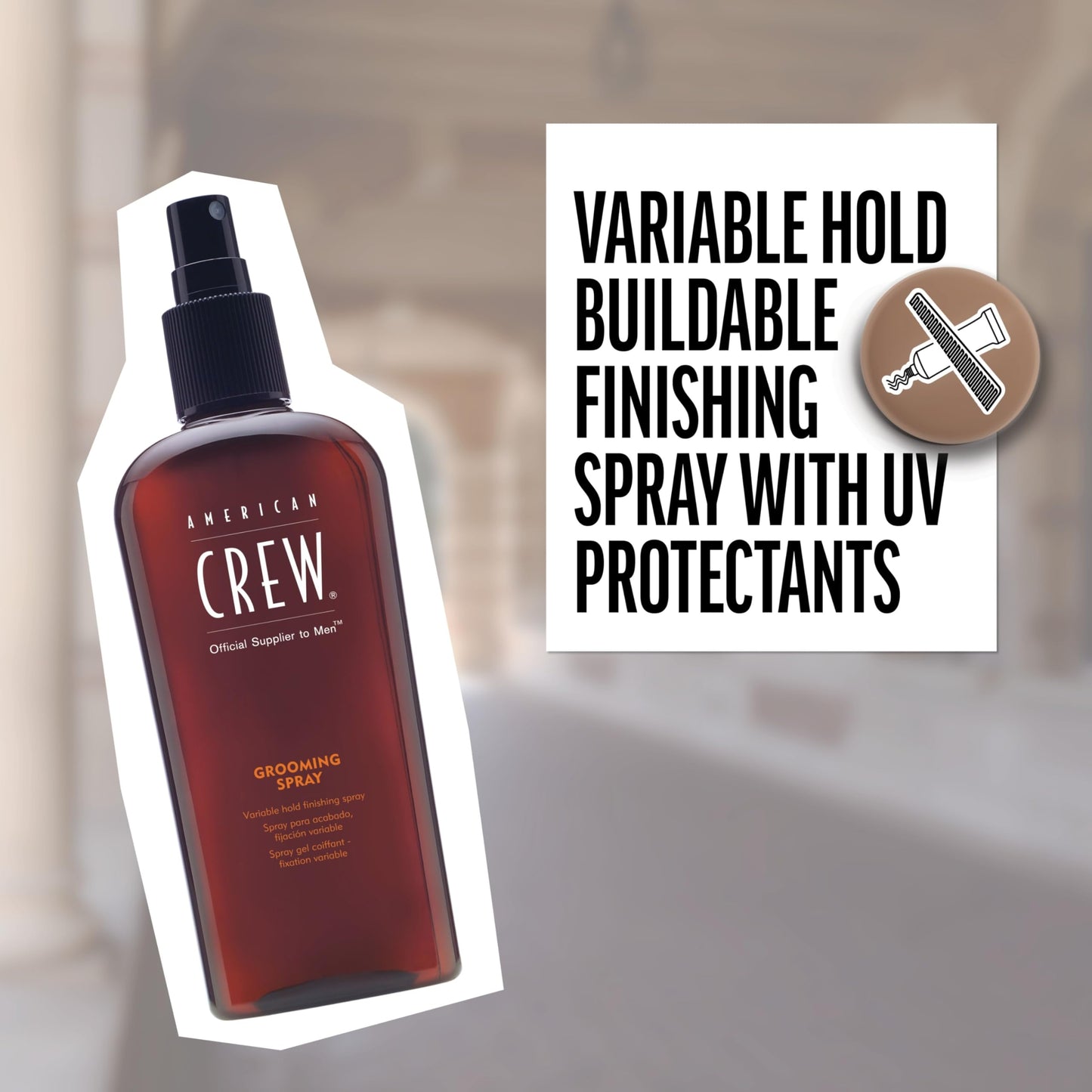 American Crew Men's Hair Spray, Variable Hold Grooming Styling Product Gift for Him, 8.4 fl oz Beauty & Personal Care AMERICAN CREW