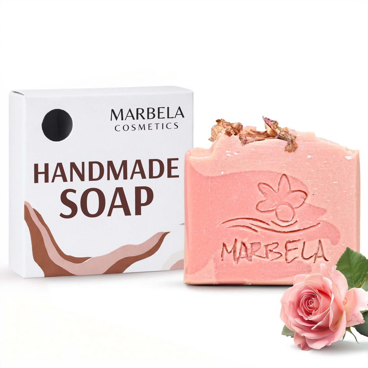 Marbela Cosmetics Handmade Soap Bar - Made in USA, Vegan Friendly, Palm Oil Free, Natural Bar Soap - Gentle Face & Body Soap for Daily Skin Care Beauty & Personal Care Marbela